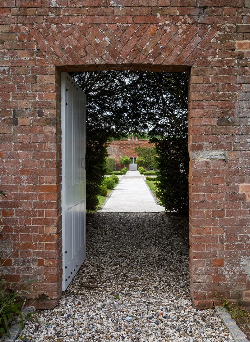 Walled garden gate